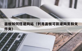 资阳面板如何搭建网站（利用面板可新建网页和文件夹）